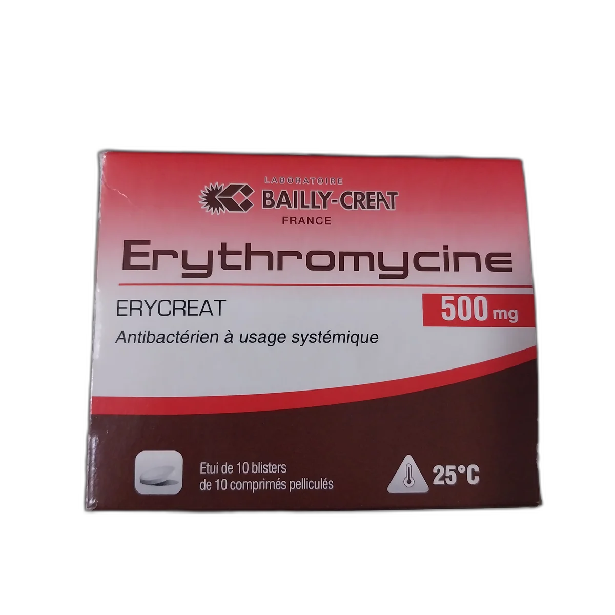 Erythromycine 500mg (Erycreat) — available at pharmacies in Cambodia on PharmKulen