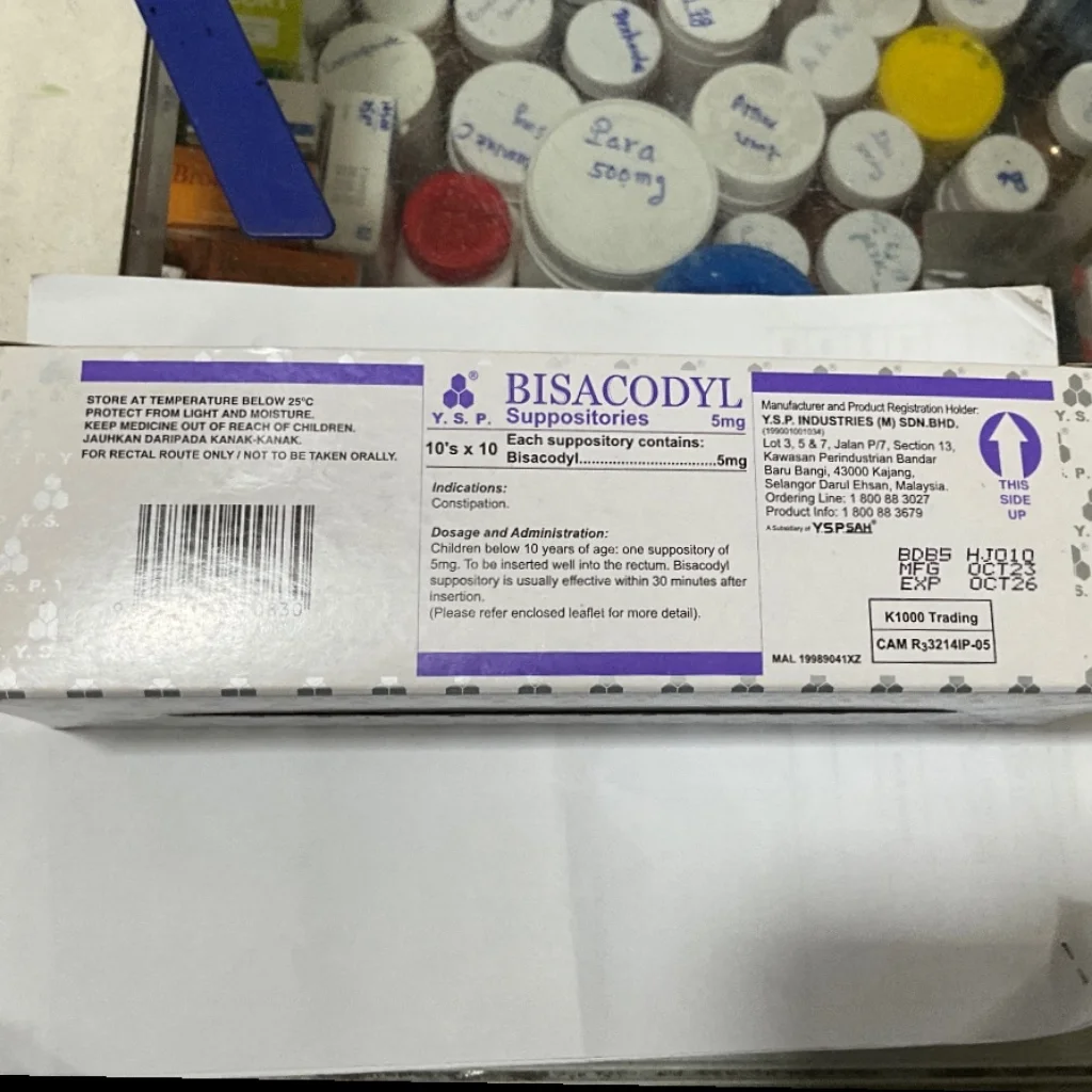 Bisacodyl Y.S.P — available at pharmacies in Cambodia on PharmKulen