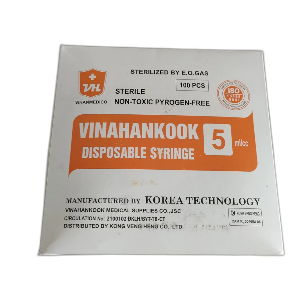 Vinahankook Disposable Syringe — available at pharmacies in Cambodia on PharmKulen