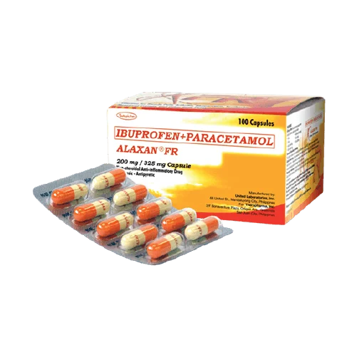 Alaxan FR — available at pharmacies in Cambodia on PharmKulen
