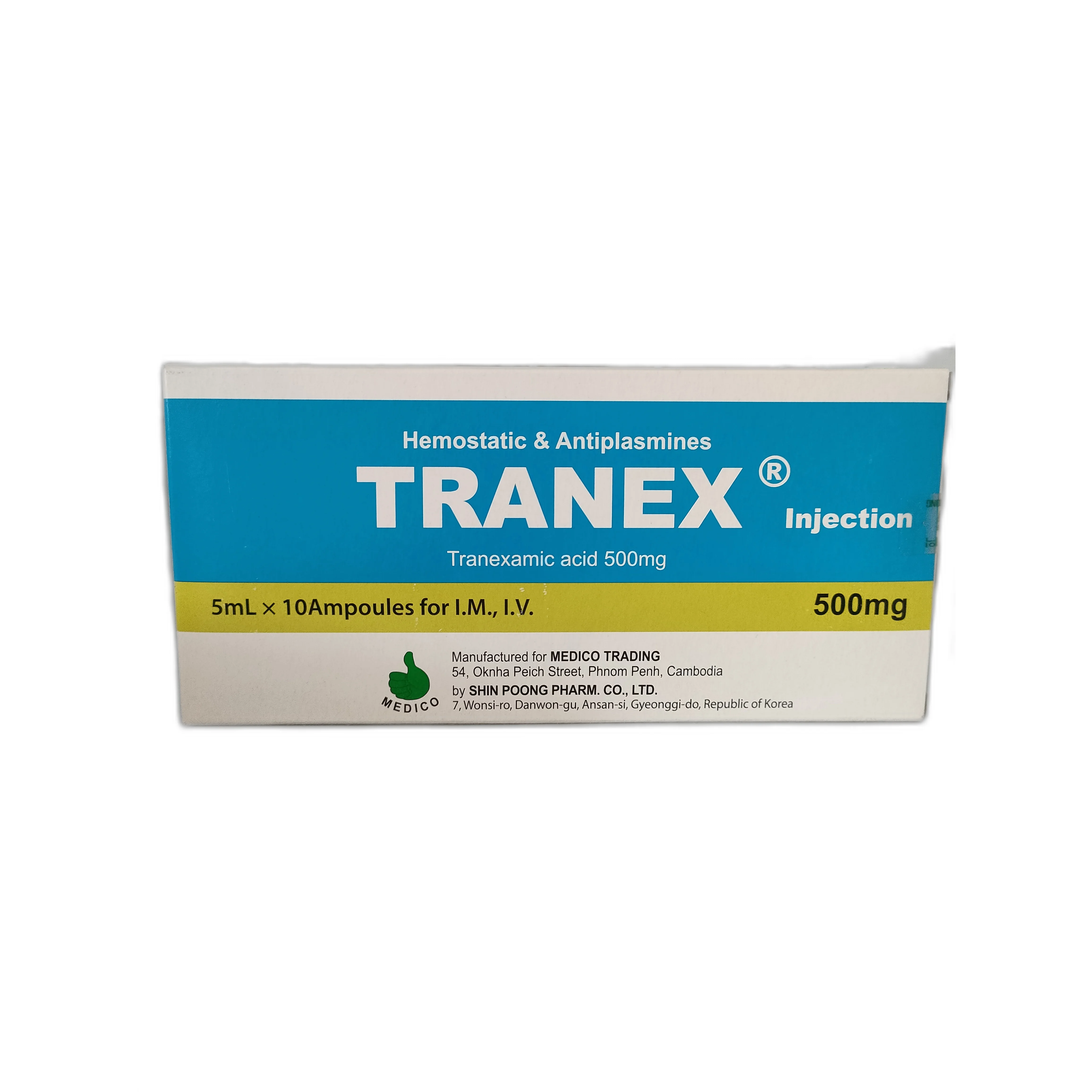Tranex — available at pharmacies in Cambodia on PharmKulen