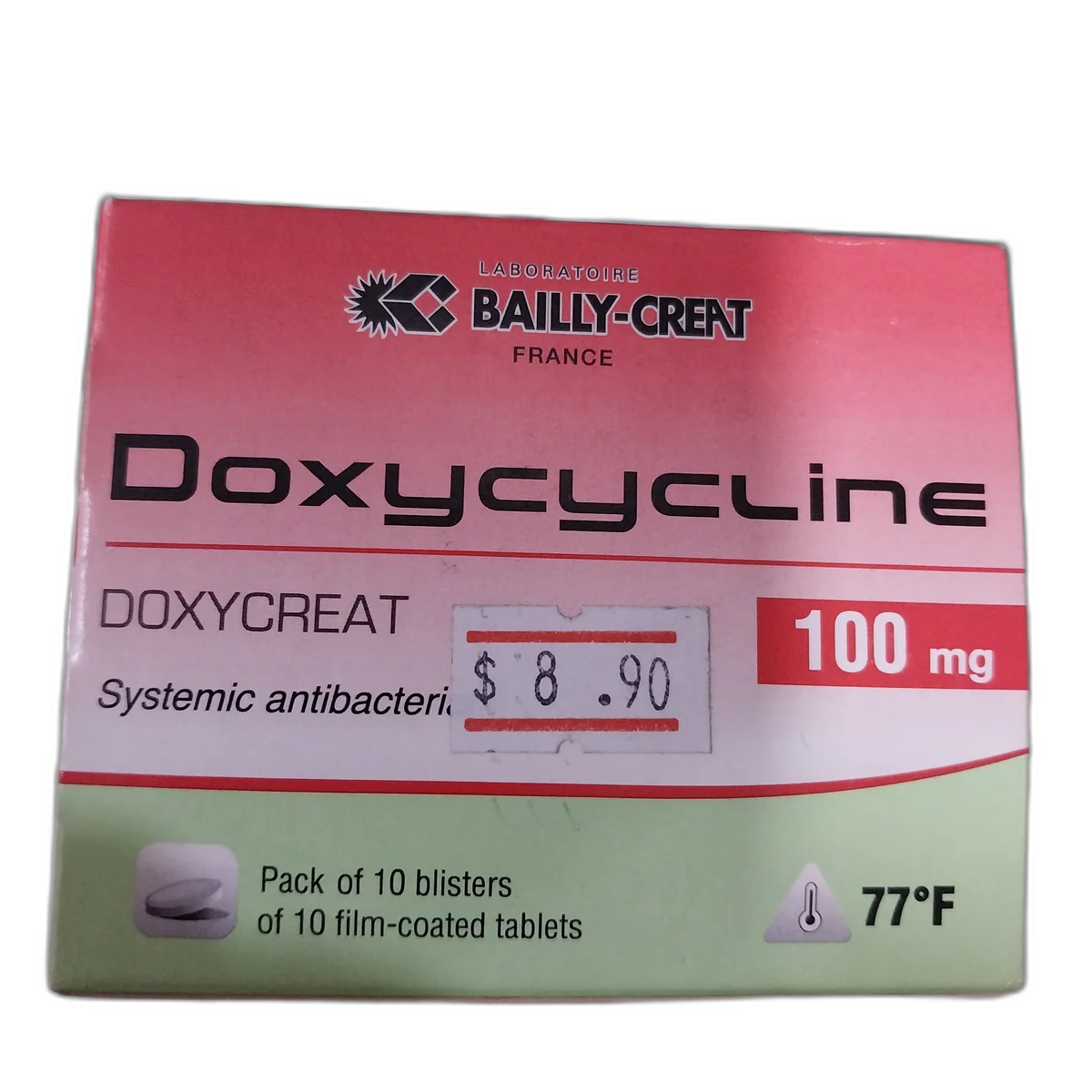 Doxycycline (Doxycreat) — available at pharmacies in Cambodia on PharmKulen