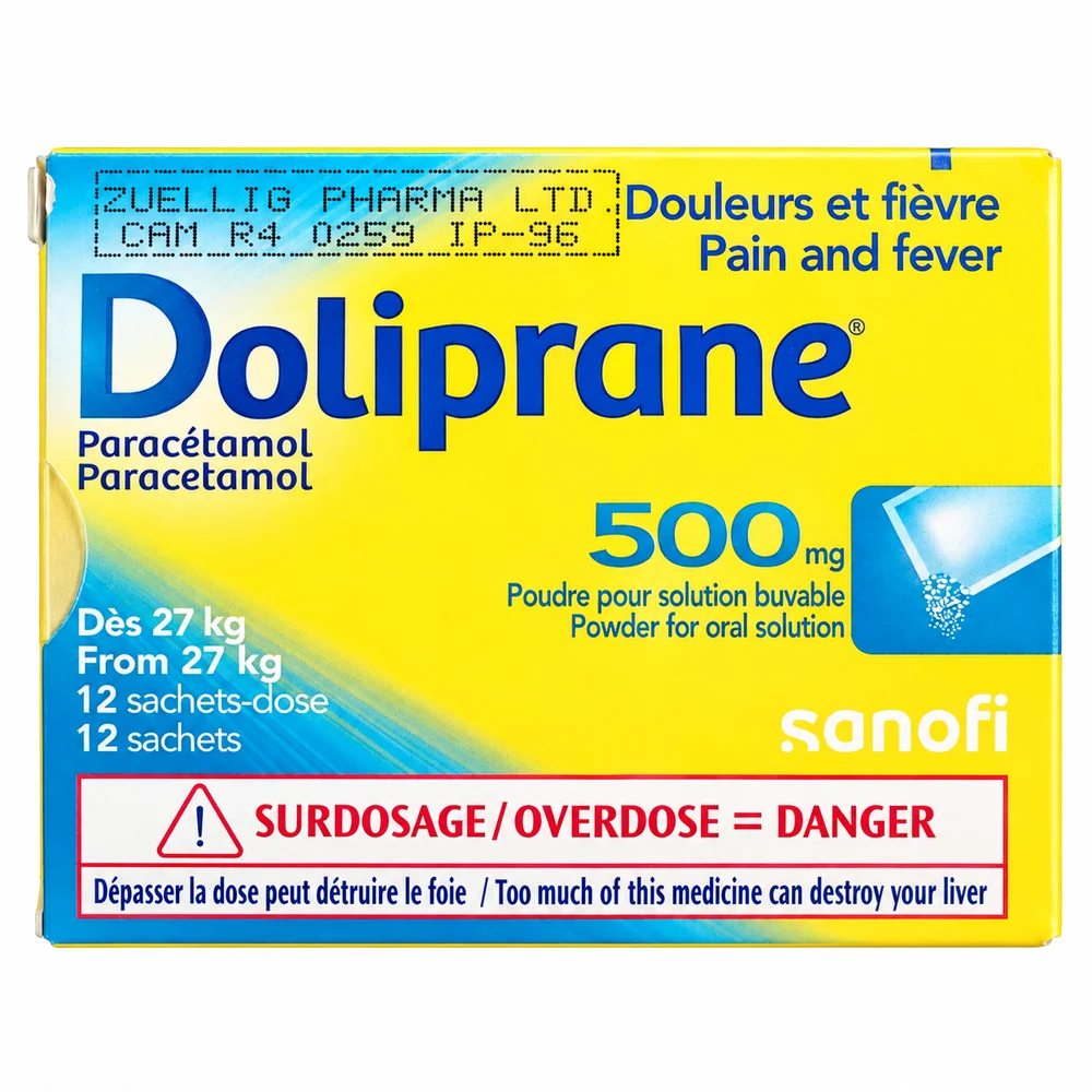 Doliprane — available at pharmacies in Cambodia on PharmKulen