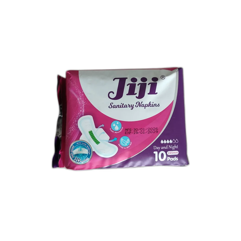 Jiji Sanitary Napkins Day and Night — available at pharmacies in Cambodia on PharmKulen