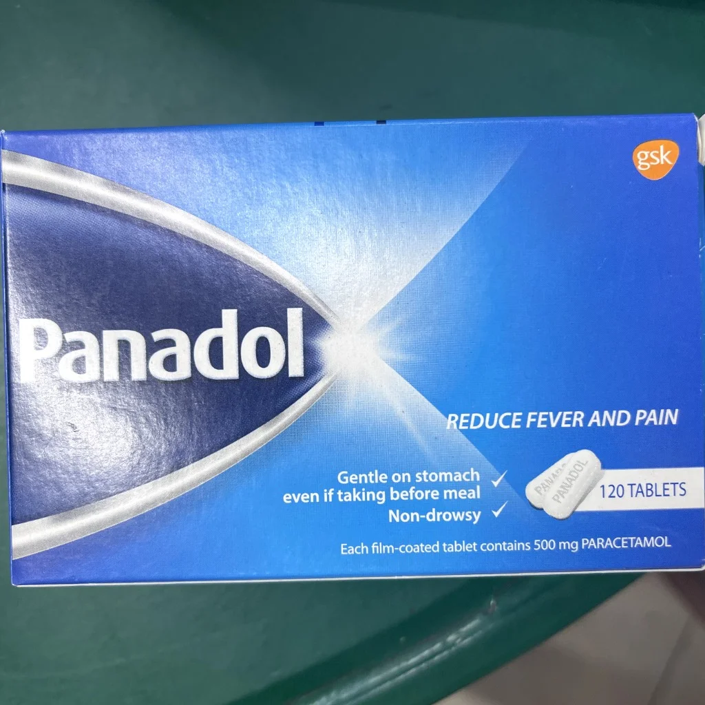 Panadol — available at pharmacies in Cambodia on PharmKulen
