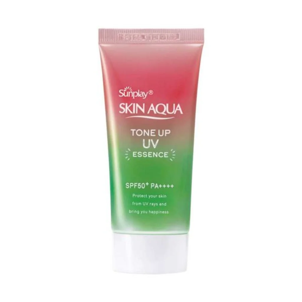 Sunplay Skin Aqua Tone Up UV Essence (Rose) — available at pharmacies in Cambodia on PharmKulen