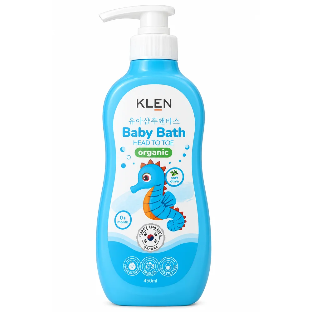 KLEN Baby Bath Head to Toe Organic Soft Olive — available at pharmacies in Cambodia on PharmKulen