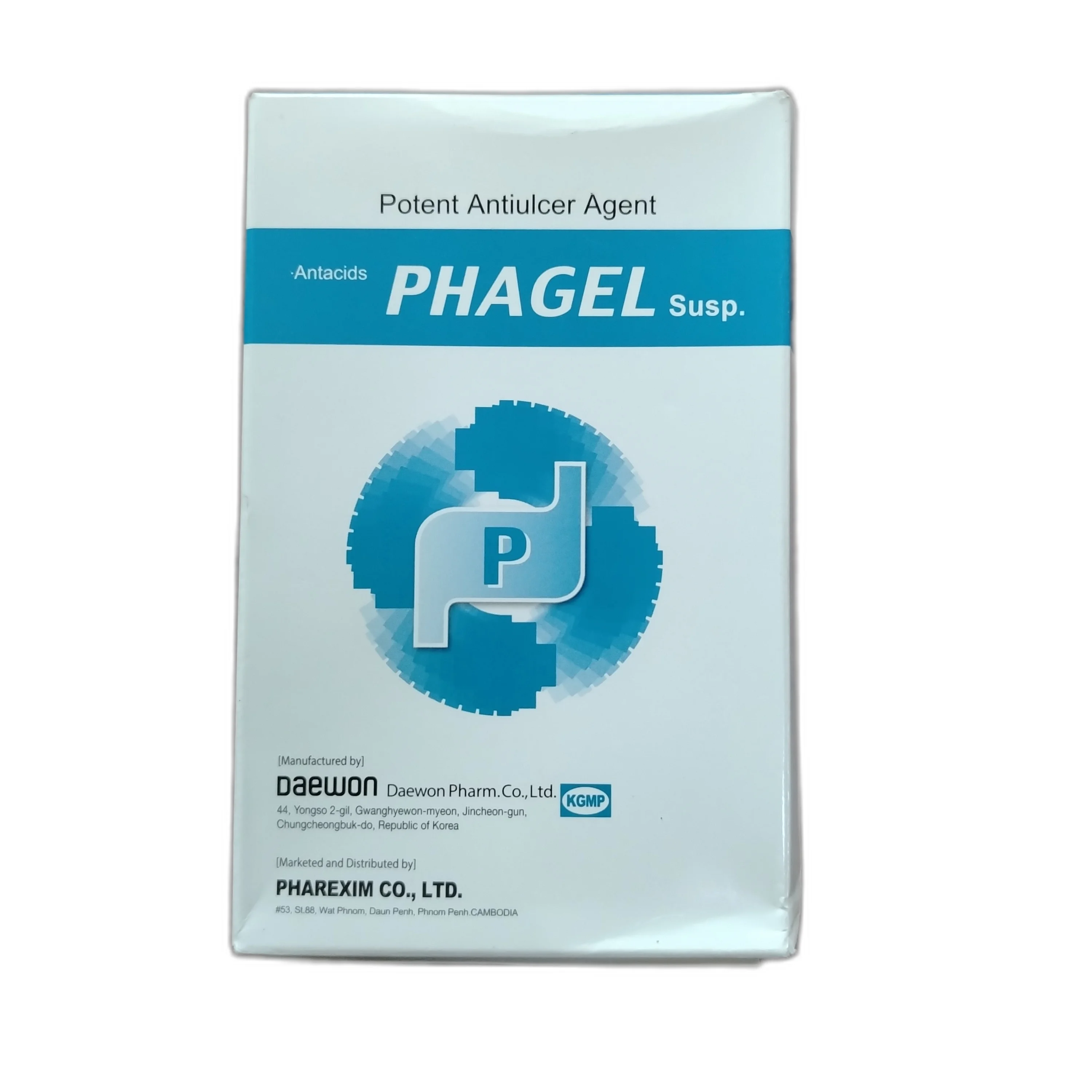 PHAGEL Suspension — available at pharmacies in Cambodia on PharmKulen