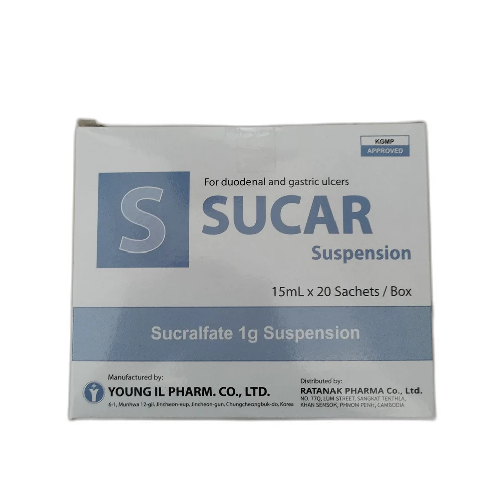 Sucar Suspension — available at pharmacies in Cambodia on PharmKulen