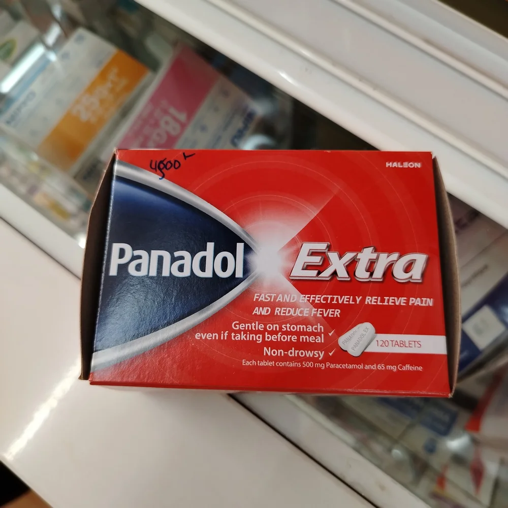 Panadol Extra — available at pharmacies in Cambodia on PharmKulen