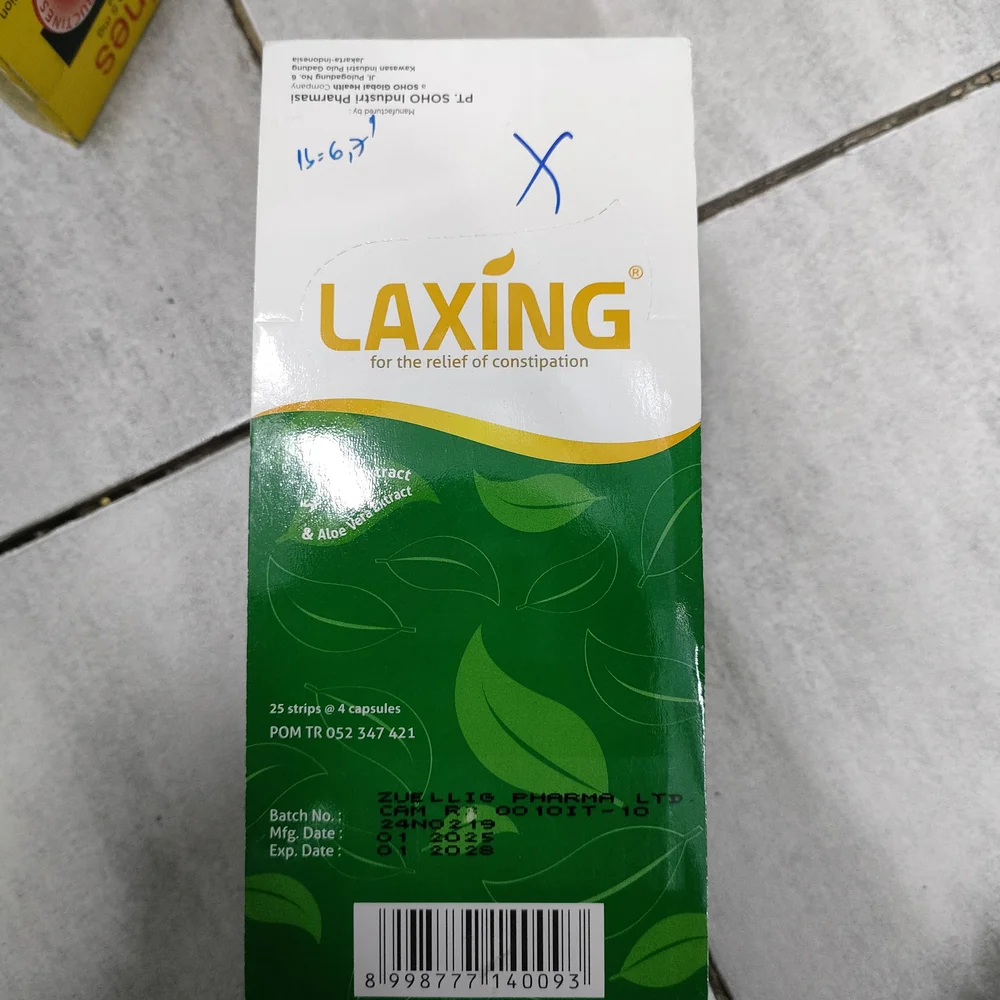 Laxing — available at pharmacies in Cambodia on PharmKulen