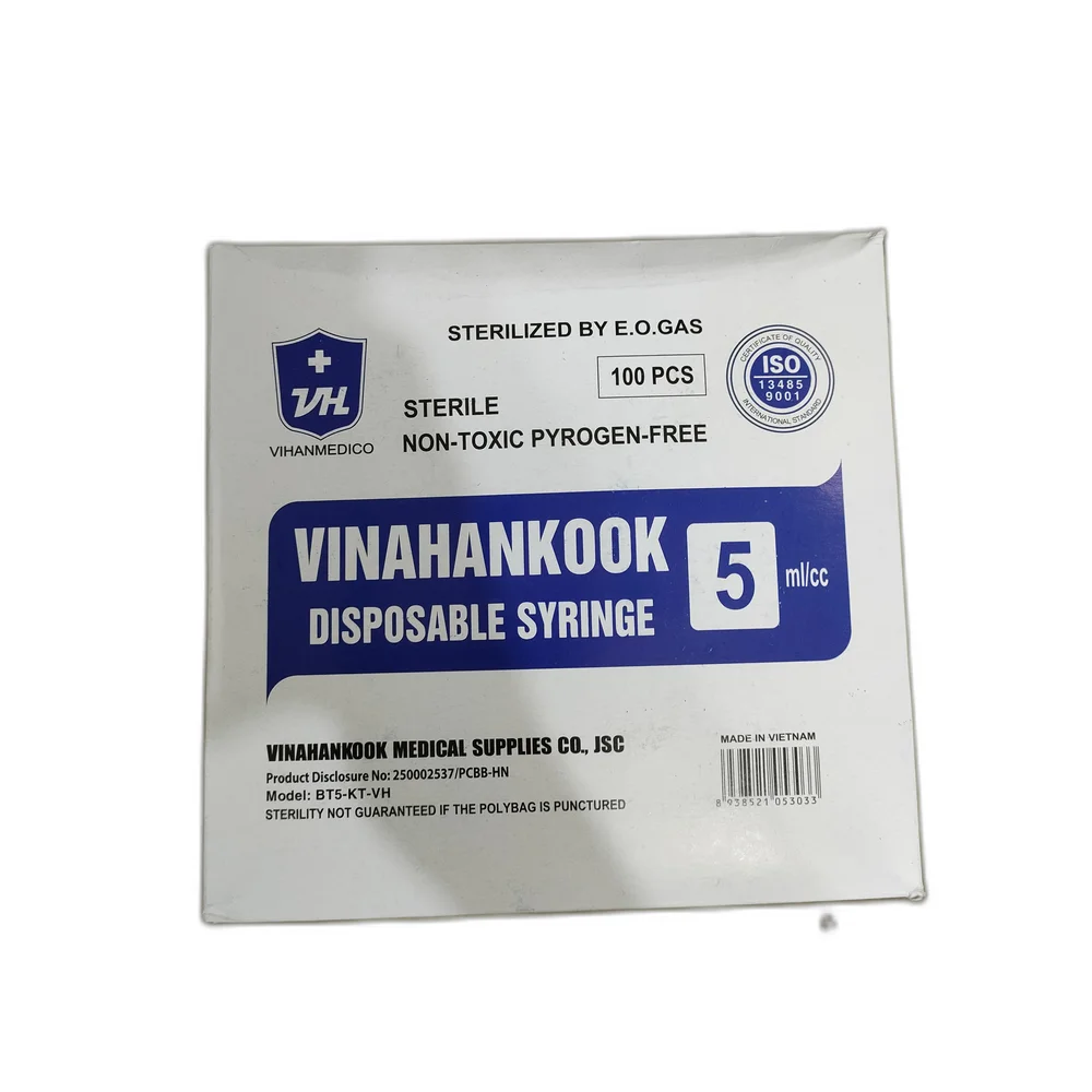 Vinahankook Disposable Syringe 5ml — available at pharmacies in Cambodia on PharmKulen
