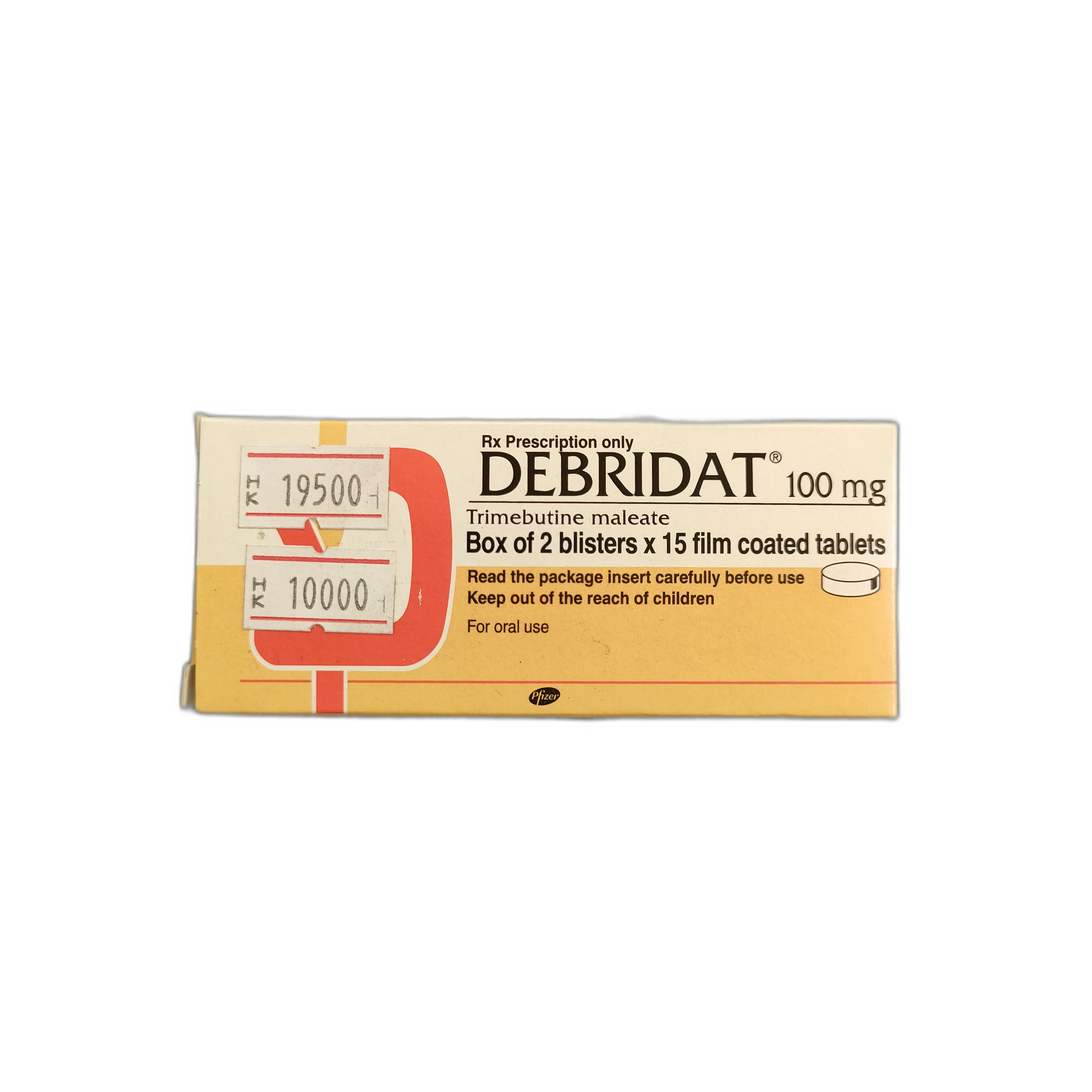 Debridat 100 mg tablets — available at pharmacies in Cambodia on PharmKulen