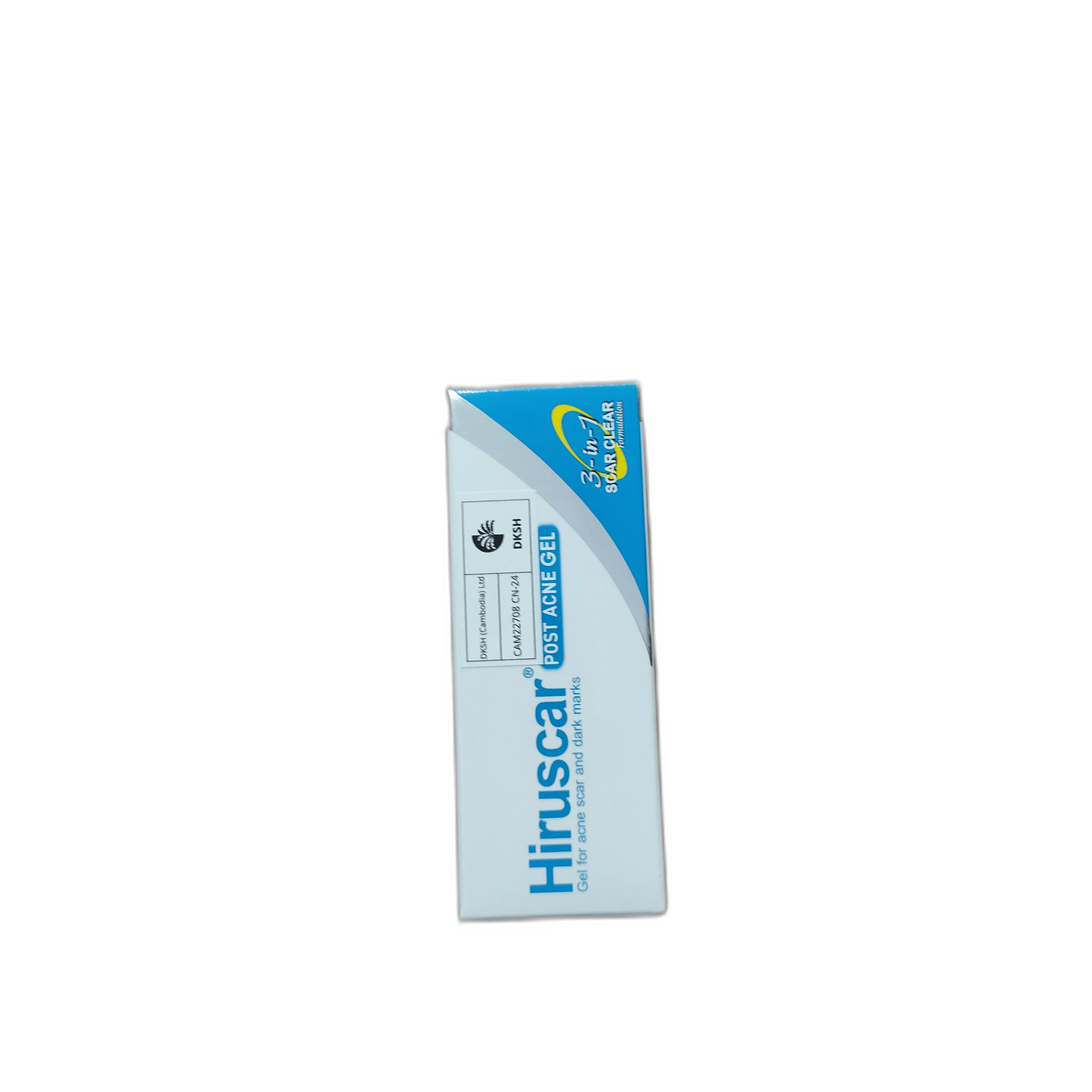 Hiruscar Post Acne Gel — available at pharmacies in Cambodia on PharmKulen