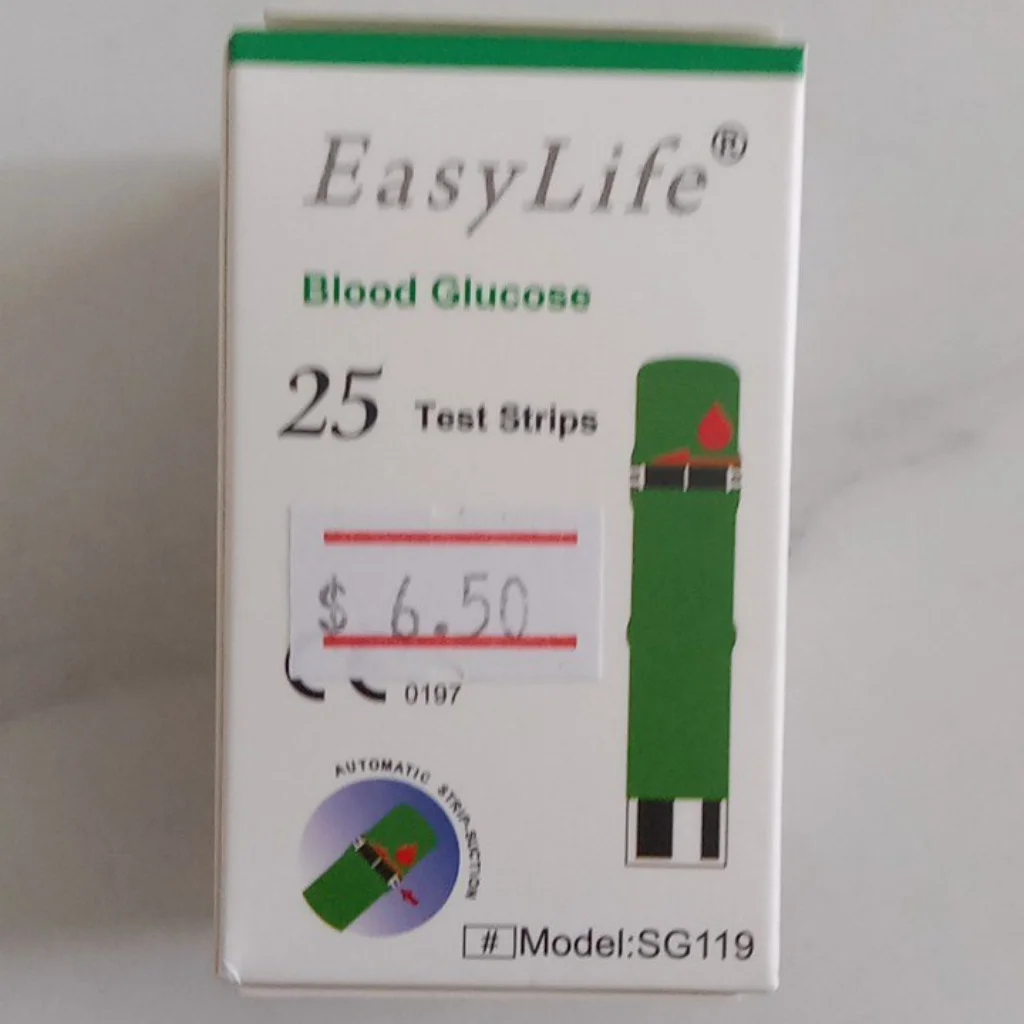 EasyLife Blood Glucose Test Strips — available at pharmacies in Cambodia on PharmKulen