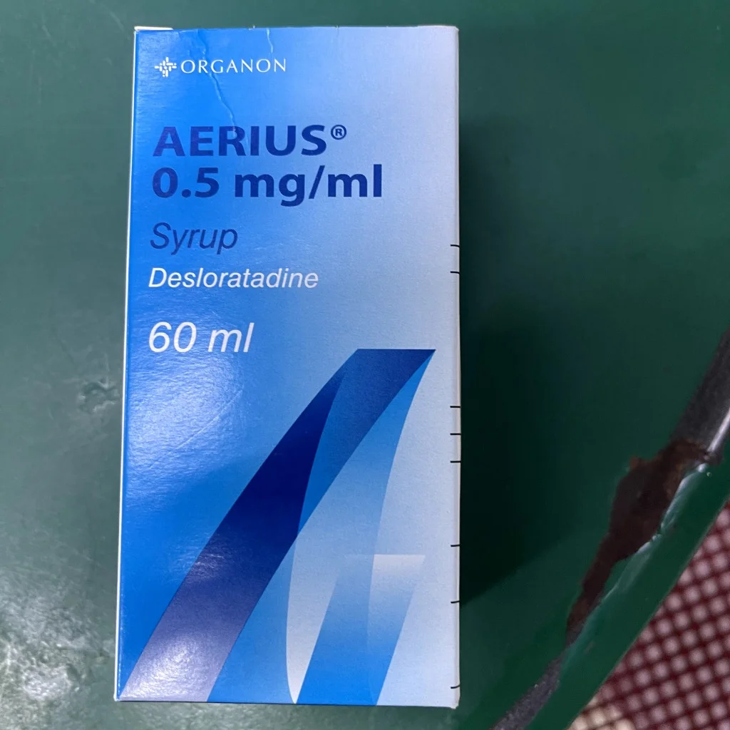Aerius 0.5 mg/ml — available at pharmacies in Cambodia on PharmKulen