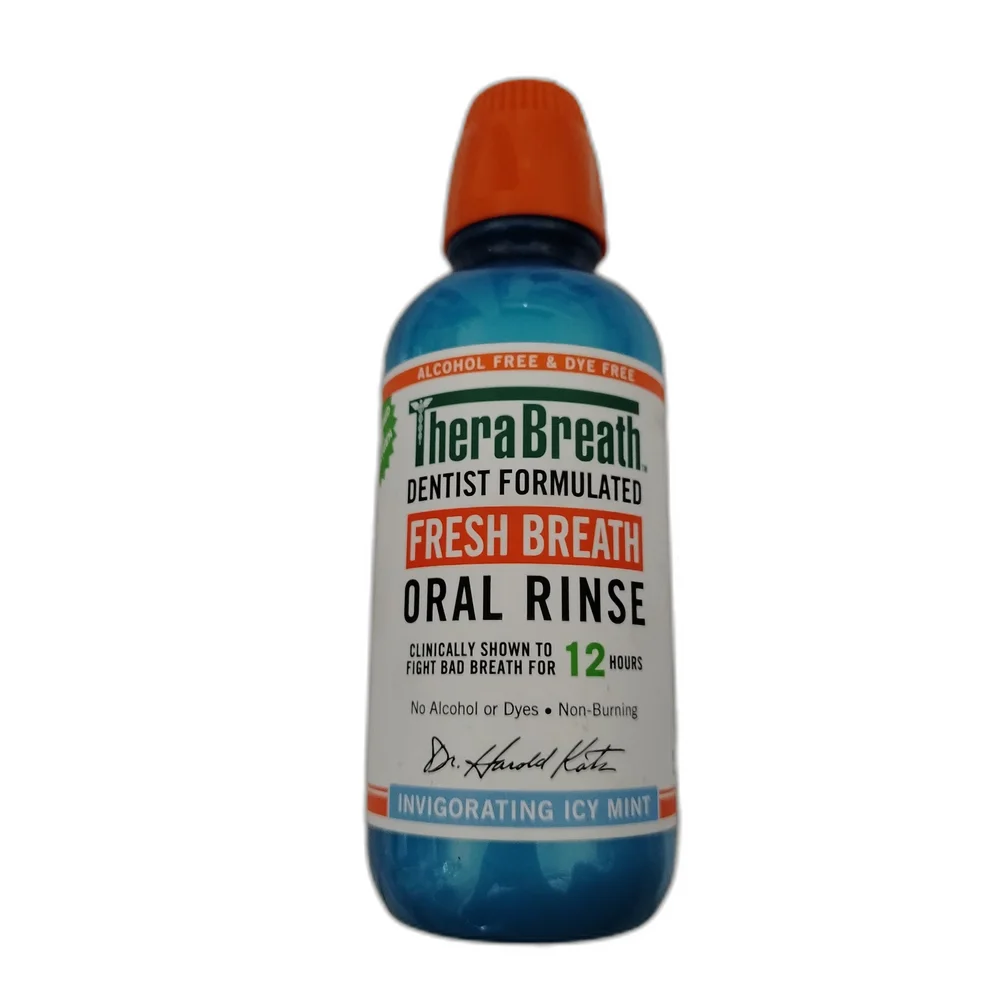 TheraBreath Fresh Breath Oral Rinse Invigorating Icy Mint — available at pharmacies in Cambodia on PharmKulen