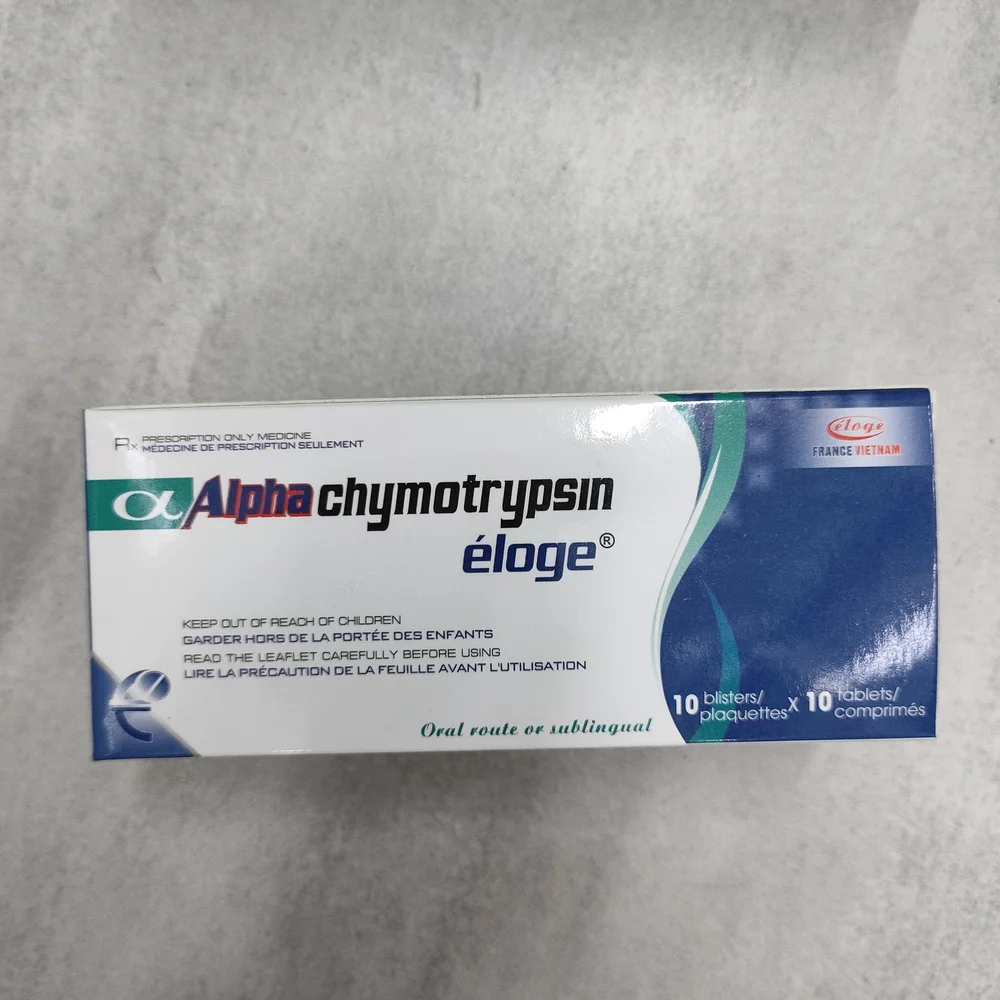 Alpha chymotrypsin éloge — available at pharmacies in Cambodia on PharmKulen