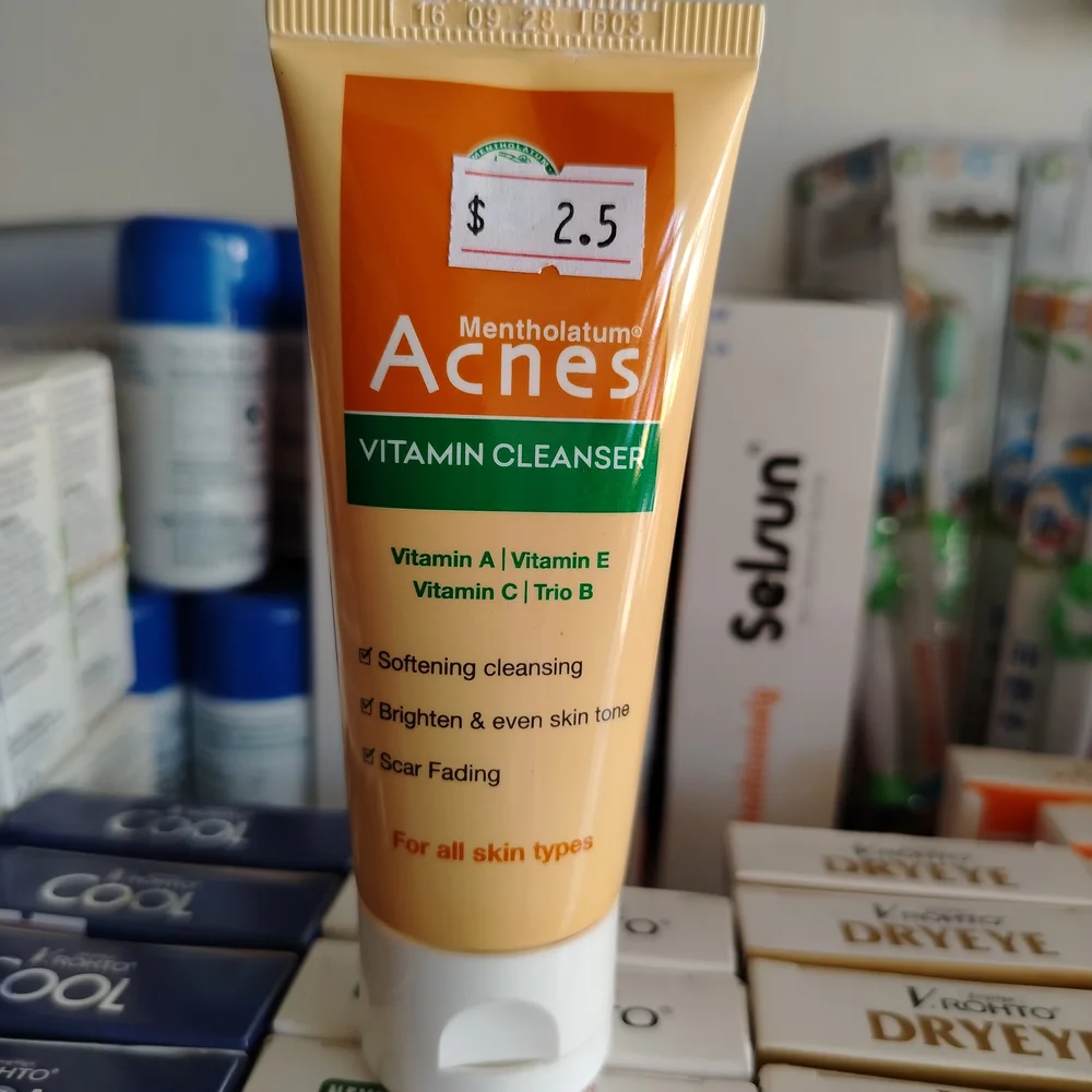 Acnes Vitamin Cleanser — available at pharmacies in Cambodia on PharmKulen