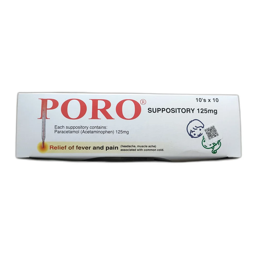 Poro Suppository 125 mg — available at pharmacies in Cambodia on PharmKulen