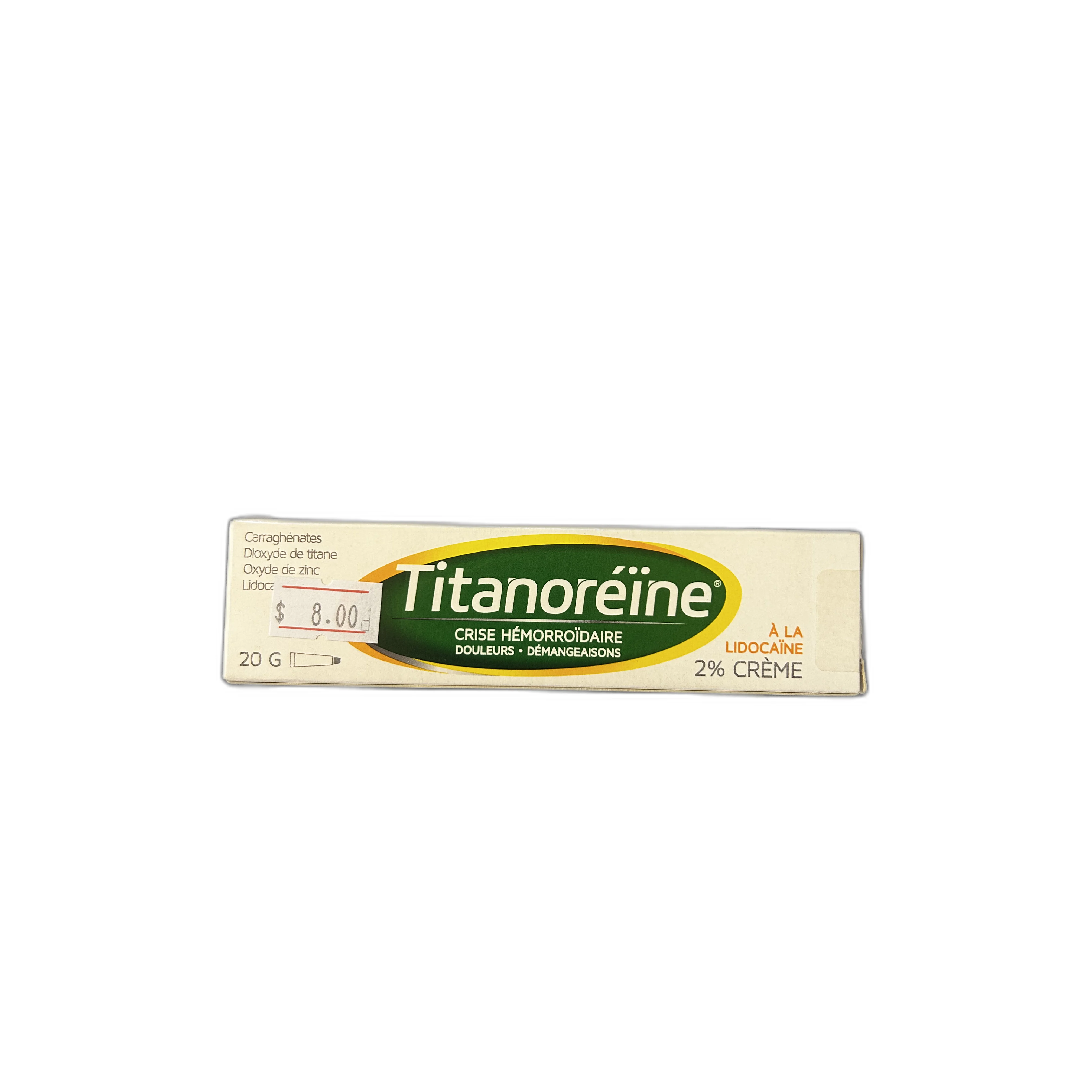 Titanoréïne Lidocaine 2% cream — available at pharmacies in Cambodia on PharmKulen