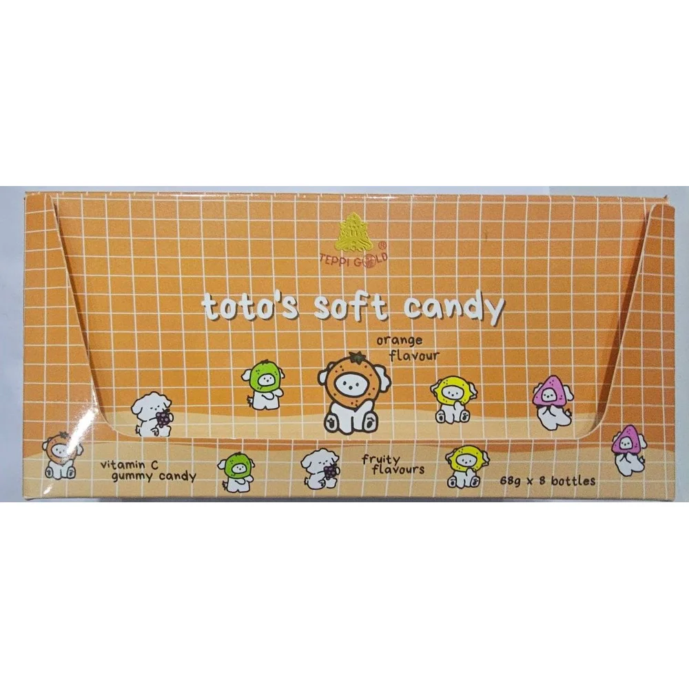 Toto's Soft Candy Orange — available at pharmacies in Cambodia on PharmKulen