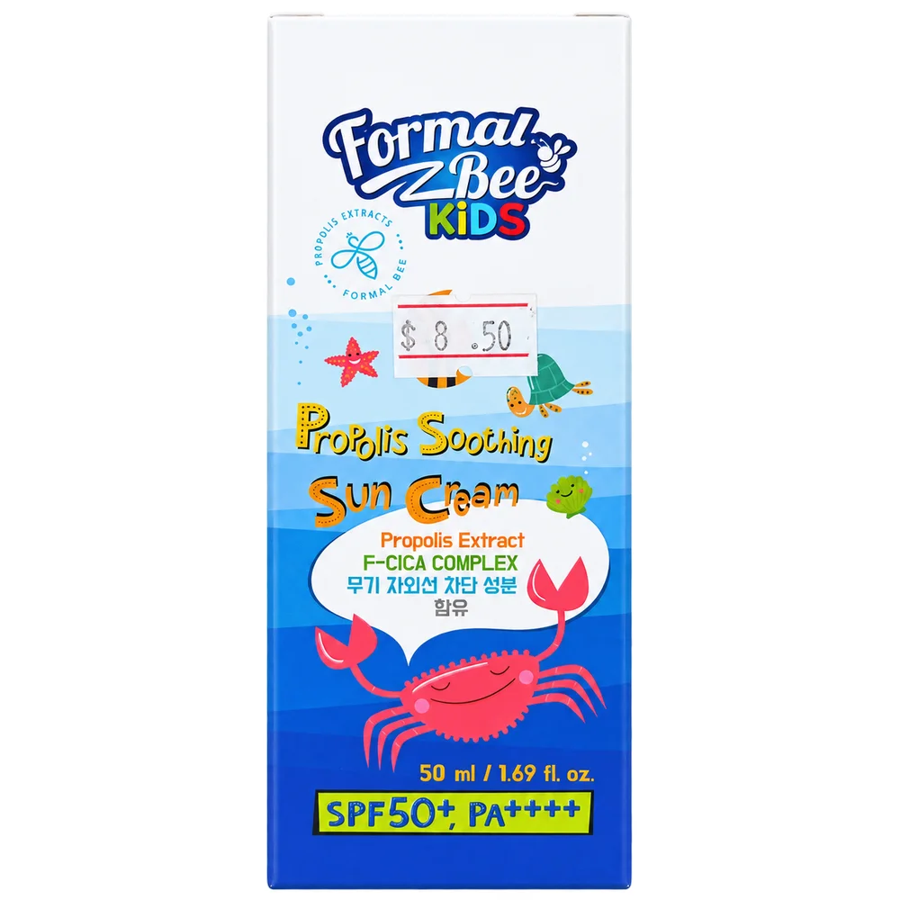 Formal Bee Kids Propolis Soothing Sun Cream SPF 50+ PA++++ — available at pharmacies in Cambodia on PharmKulen