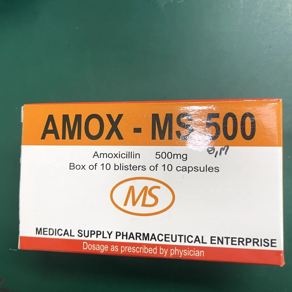 Amox-MS 500 — available at pharmacies in Cambodia on PharmKulen