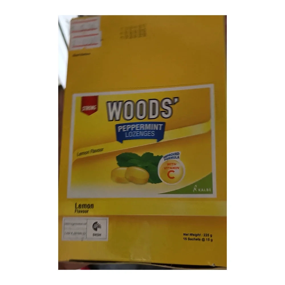 Woods' Peppermint Lozenges Lemon Flavour — available at pharmacies in Cambodia on PharmKulen