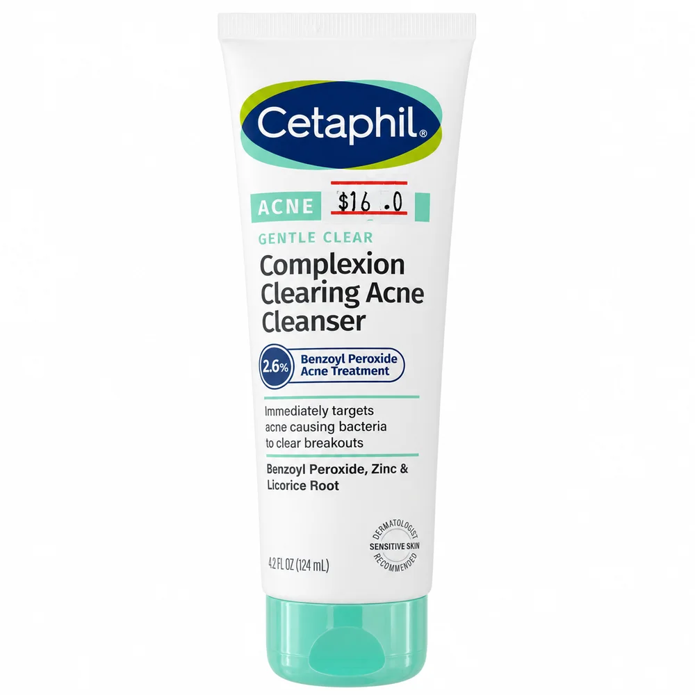Cetaphil Gentle Clear Complexion Clearing Acne Cleanser — available at pharmacies in Cambodia on PharmKulen