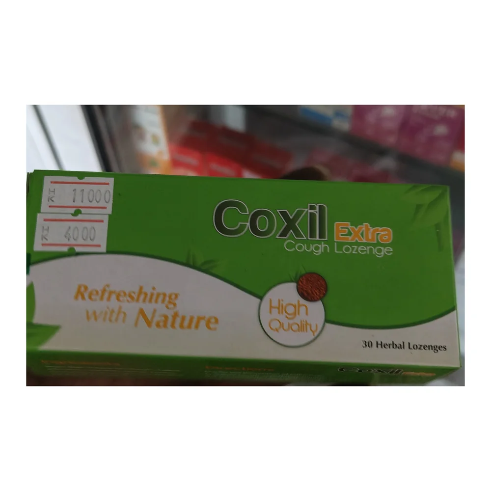 Coxil Extra Cough Lozenge — available at pharmacies in Cambodia on PharmKulen