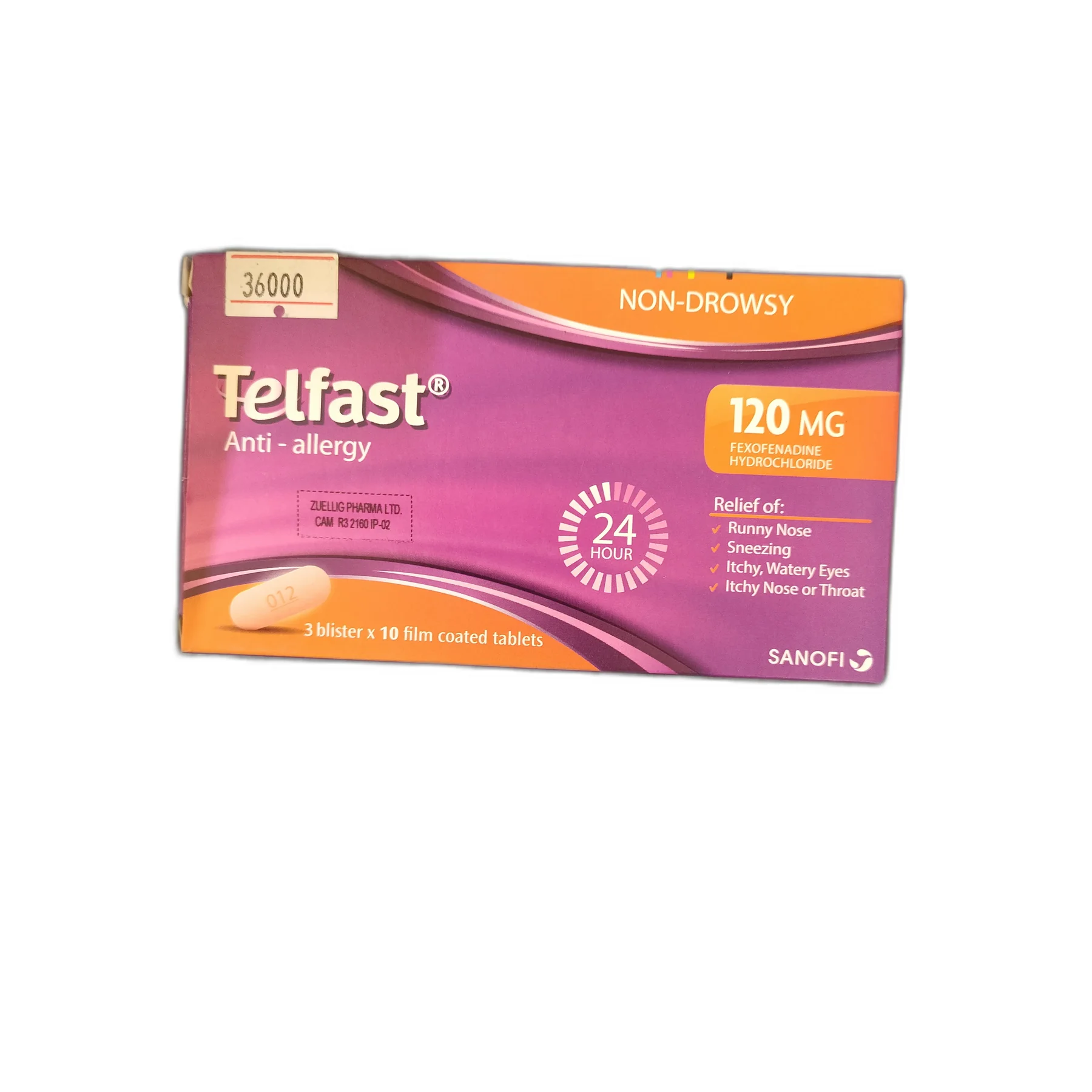 Telfast 120 mg — available at pharmacies in Cambodia on PharmKulen