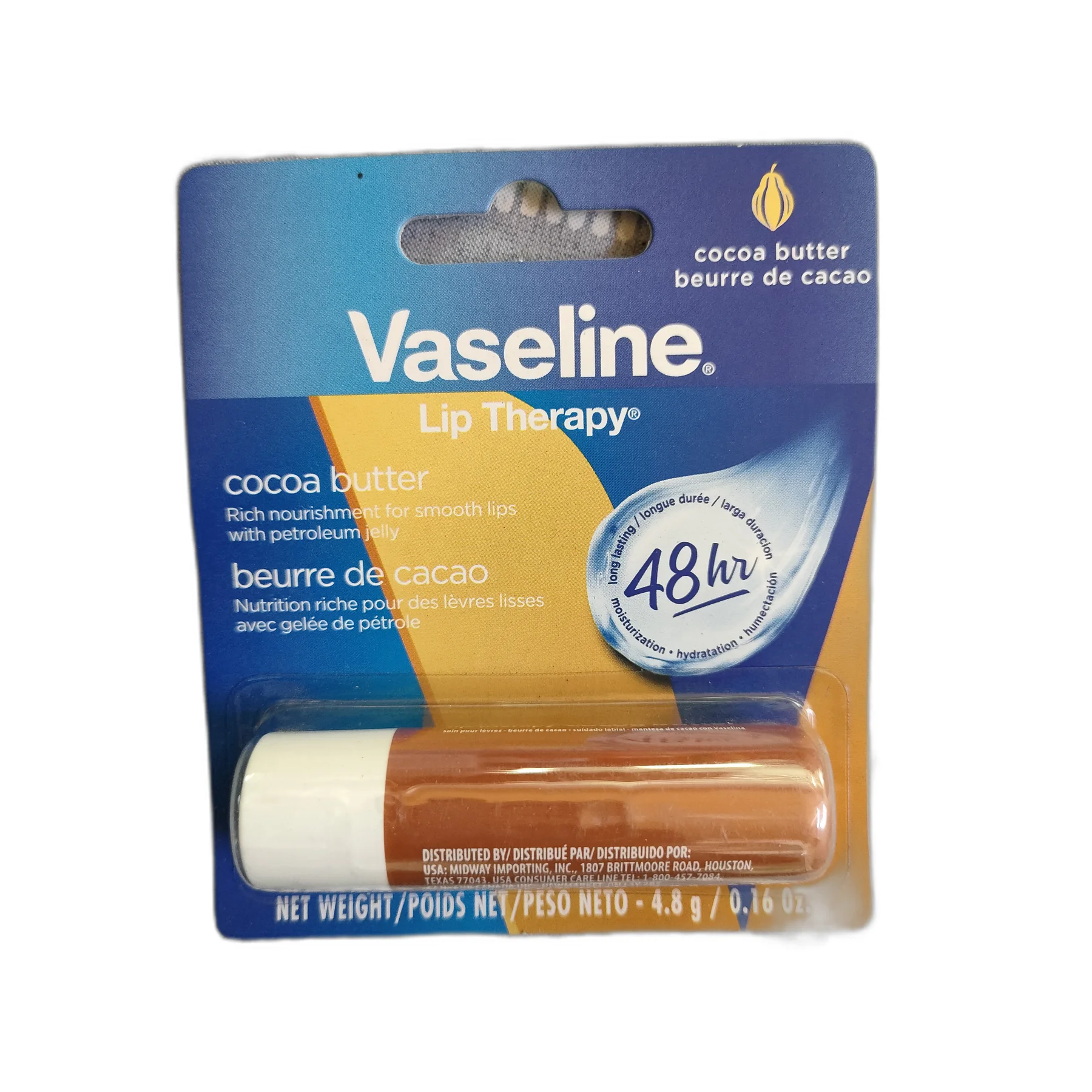 Vaseline Lip Therapy Cocoa Butter — available at pharmacies in Cambodia on PharmKulen