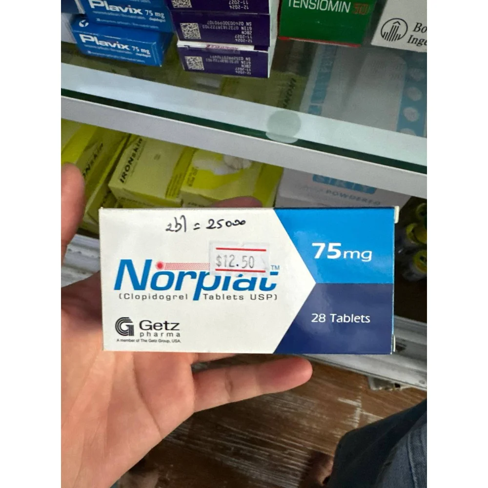 Norplat 75 mg — available at pharmacies in Cambodia on PharmKulen