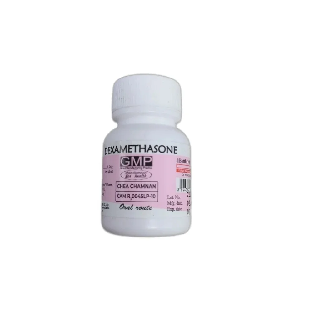 Dexamethasone — available at pharmacies in Cambodia on PharmKulen