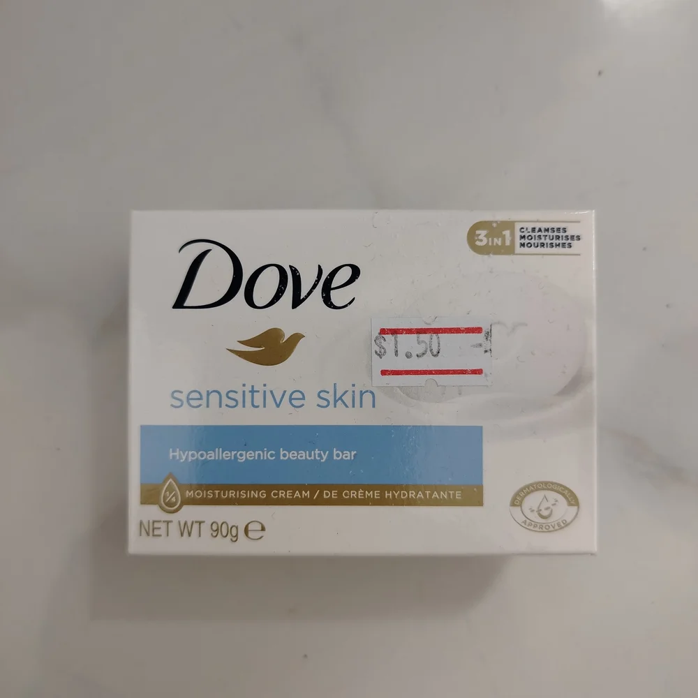 Dove Sensitive Skin Hypoallergenic Beauty Bar — available at pharmacies in Cambodia on PharmKulen
