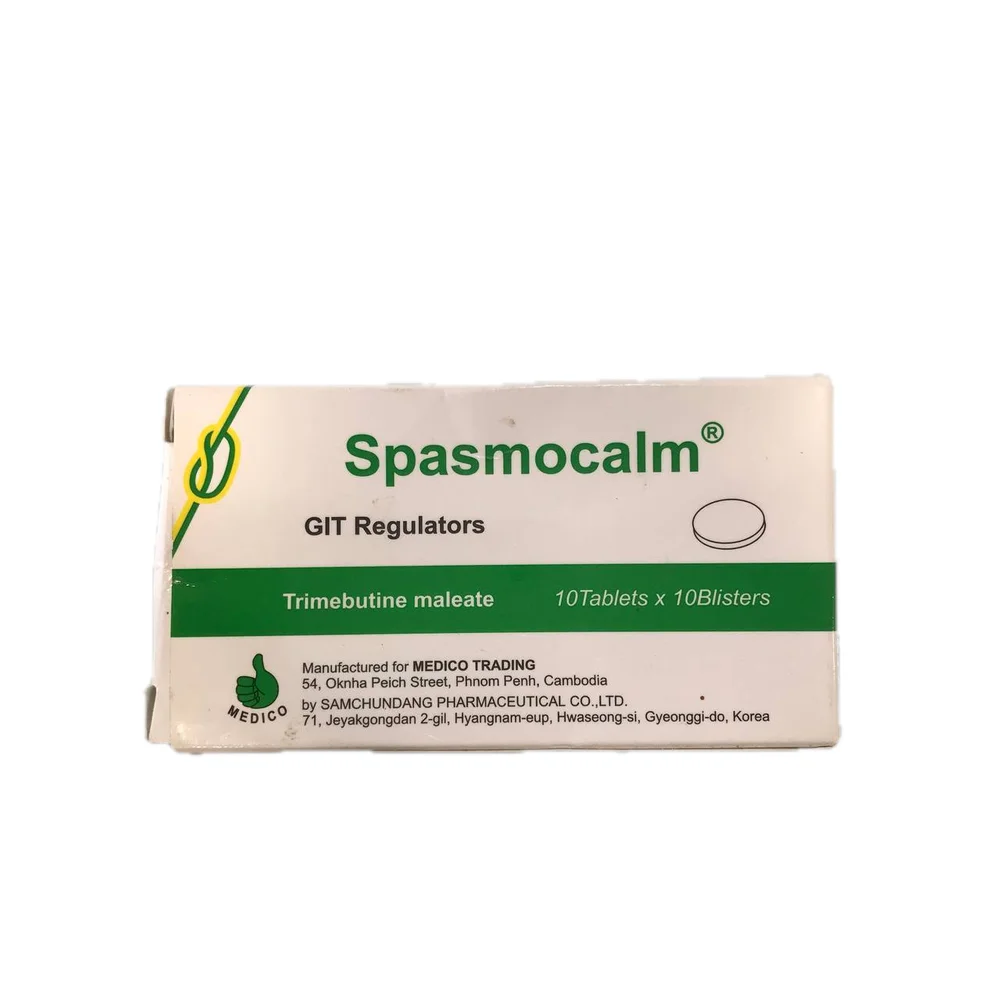 Spasmocalm — available at pharmacies in Cambodia on PharmKulen