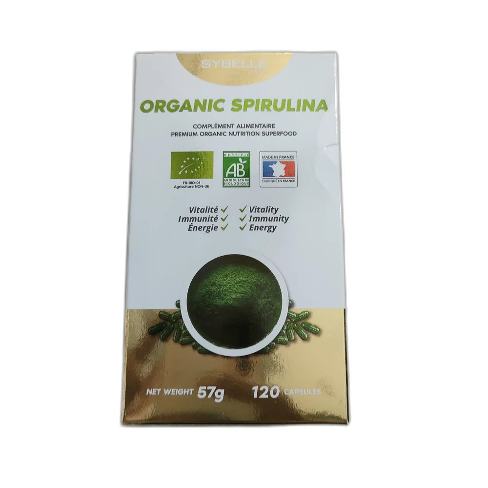 Sybelle Organic Spirulina — available at pharmacies in Cambodia on PharmKulen