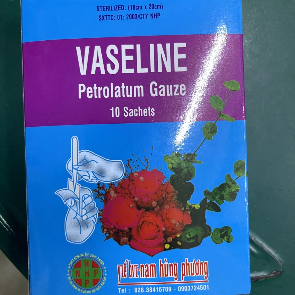 Vaseline Petrolatum Guaze — available at pharmacies in Cambodia on PharmKulen