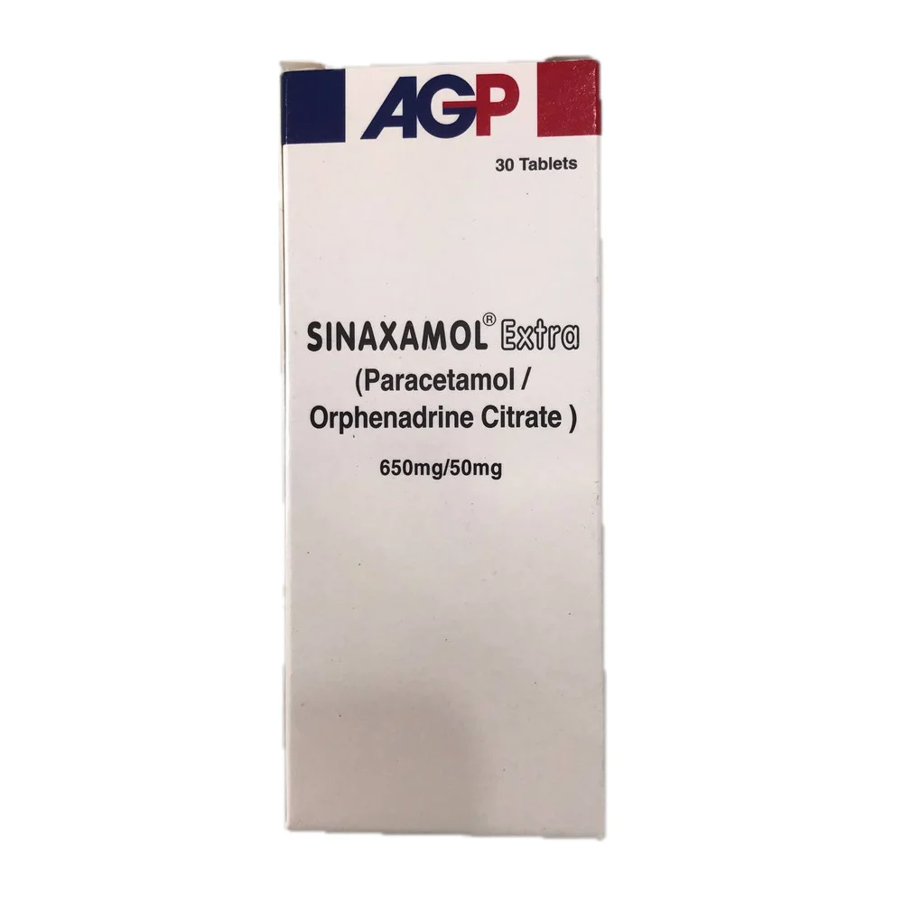 Sinaxamol Extra — available at pharmacies in Cambodia on PharmKulen