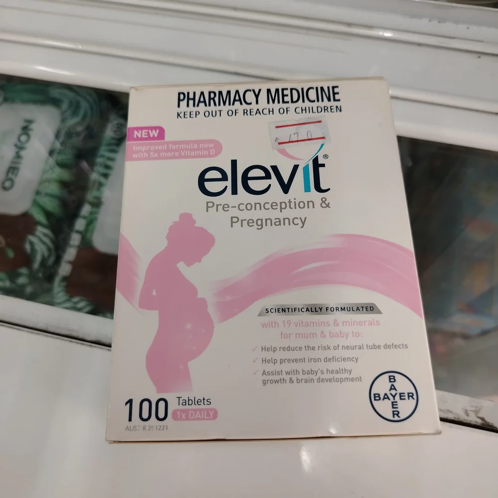 Elevit Pre-conception & Pregnancy — available at pharmacies in Cambodia on PharmKulen