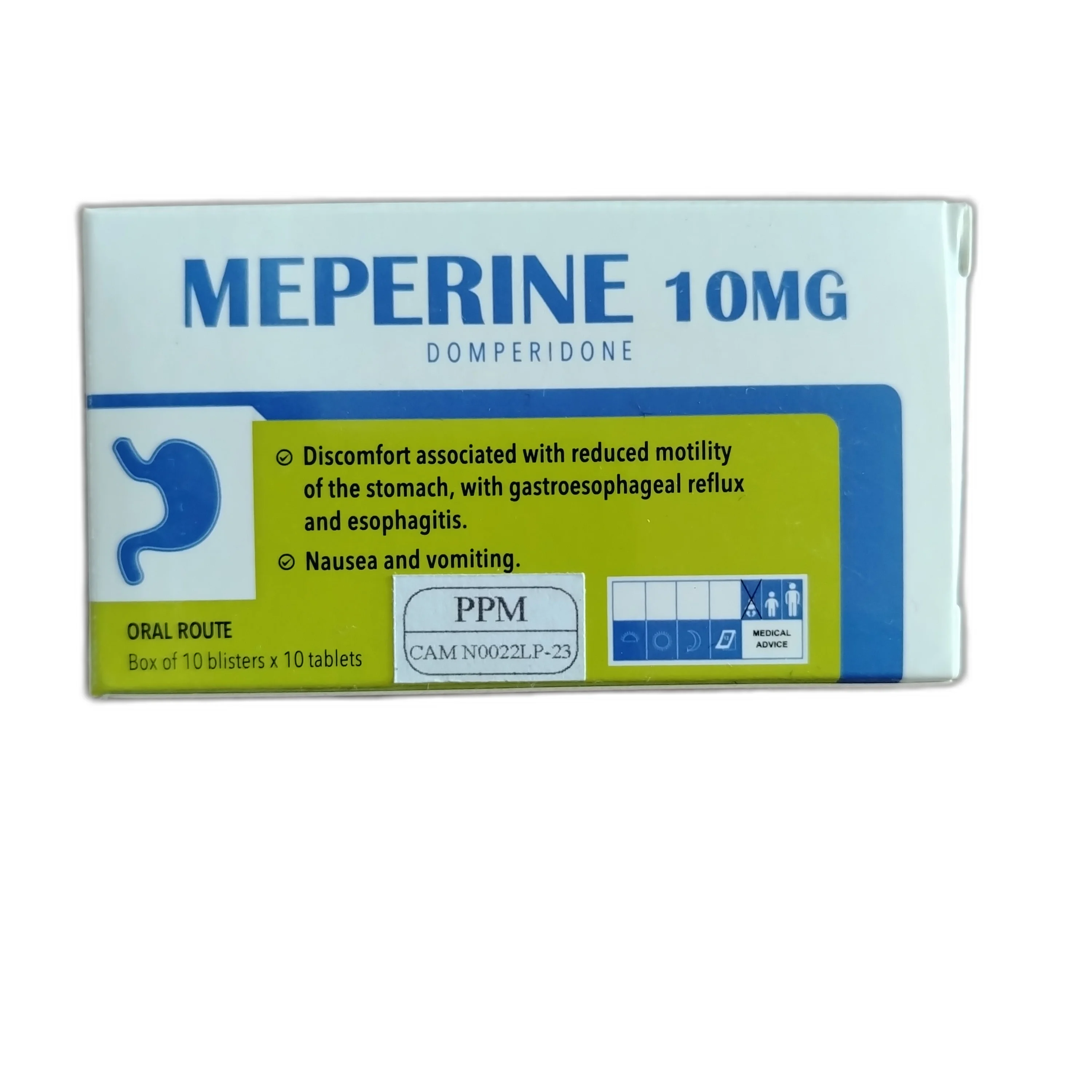 Meperine — available at pharmacies in Cambodia on PharmKulen