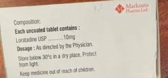 Loratadine — available at pharmacies in Cambodia on PharmKulen