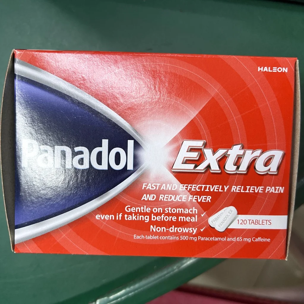 Panadol Extra — available at pharmacies in Cambodia on PharmKulen