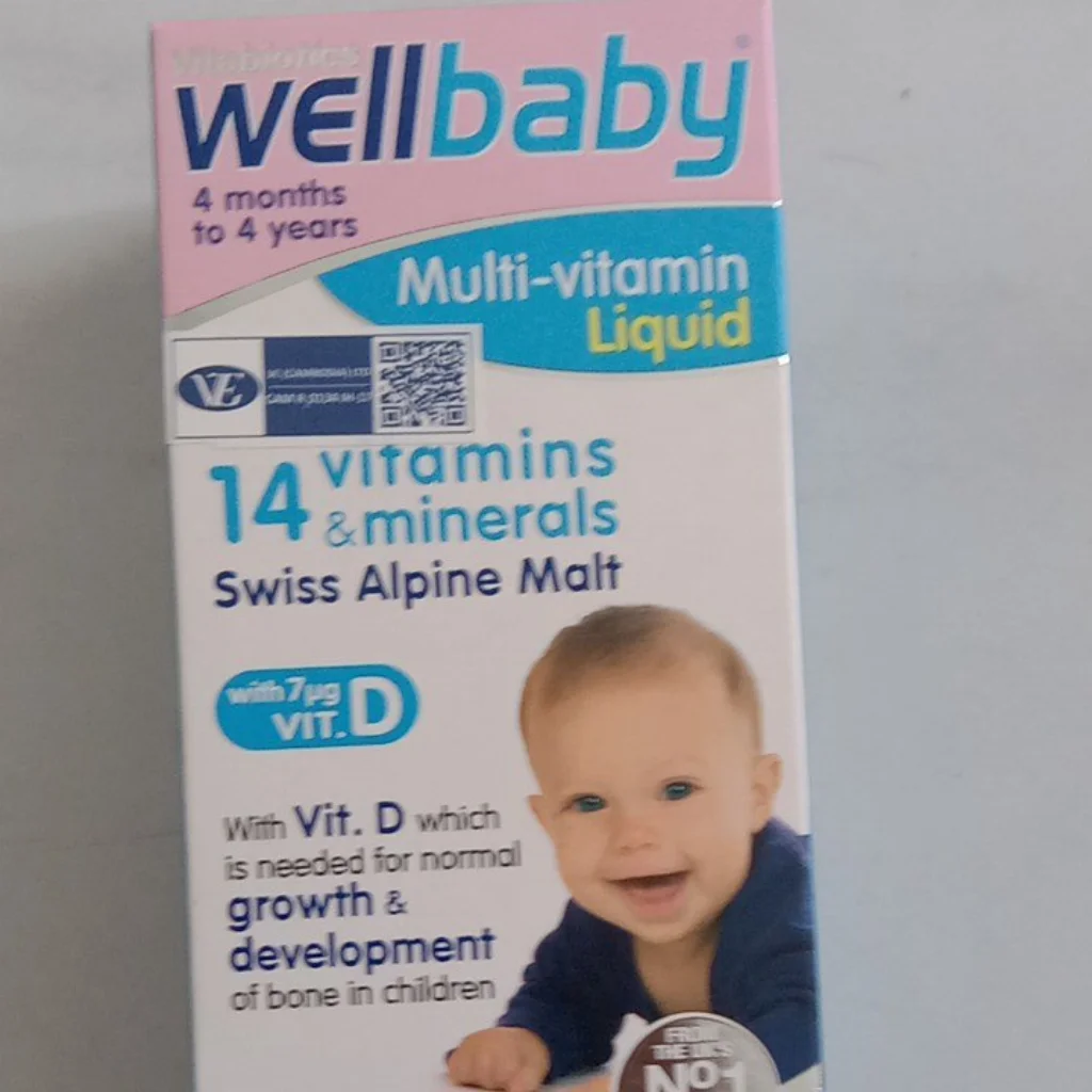 Wellbaby Multi-vitamin Liquid — available at pharmacies in Cambodia on PharmKulen