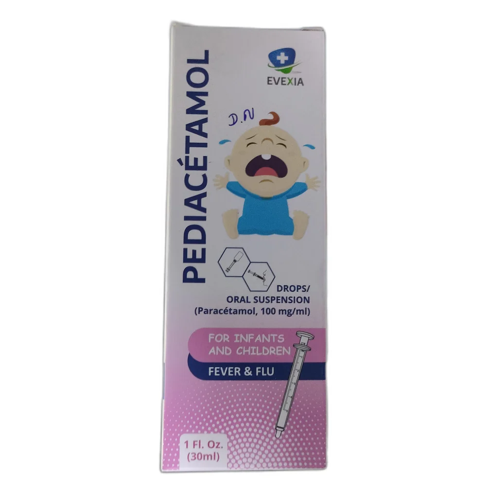 Pediacetamol — available at pharmacies in Cambodia on PharmKulen