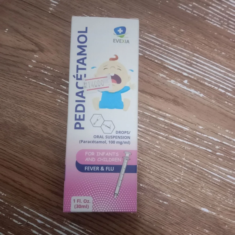 Pediacétamol — available at pharmacies in Cambodia on PharmKulen