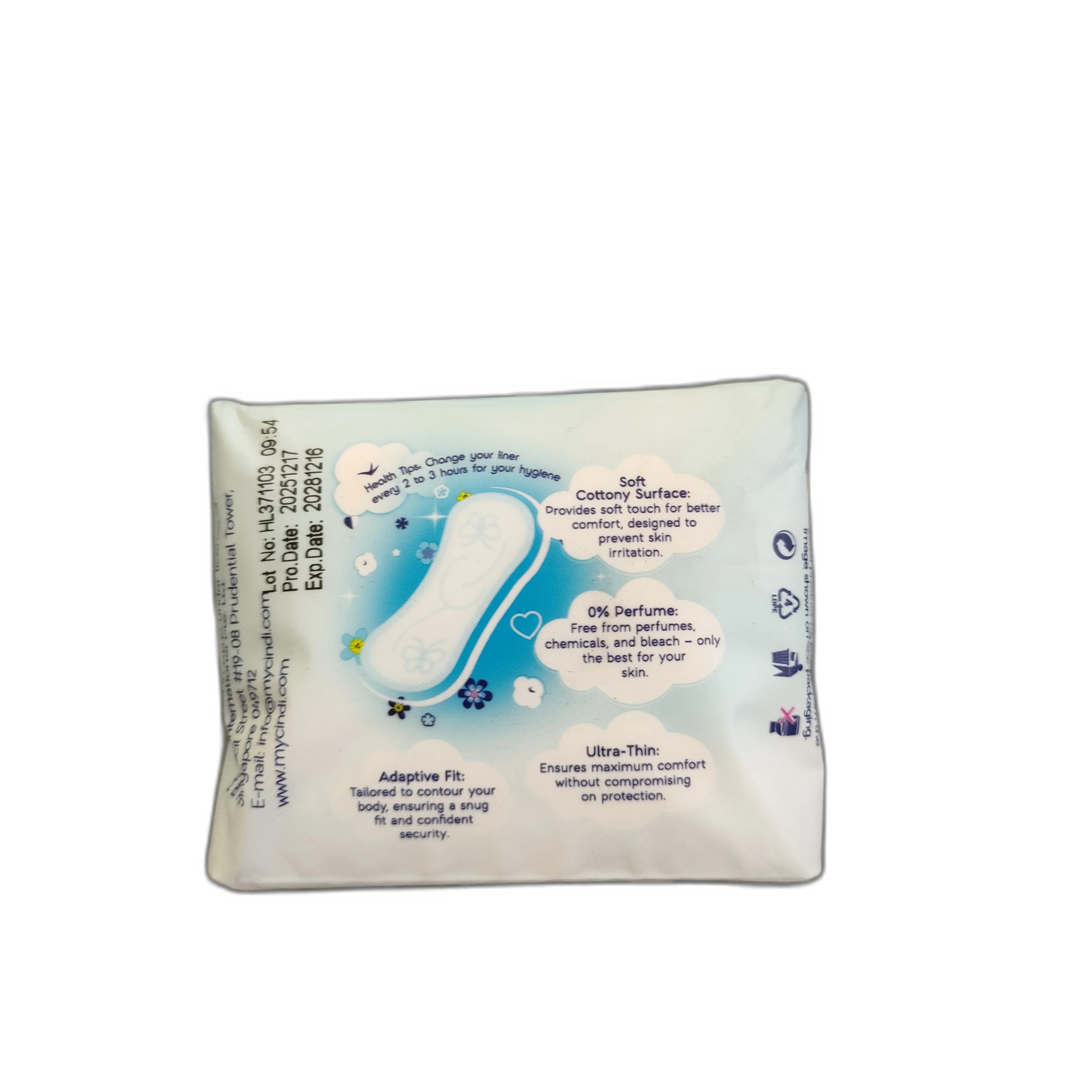 Cindi Panty Liner daily — available at pharmacies in Cambodia on PharmKulen