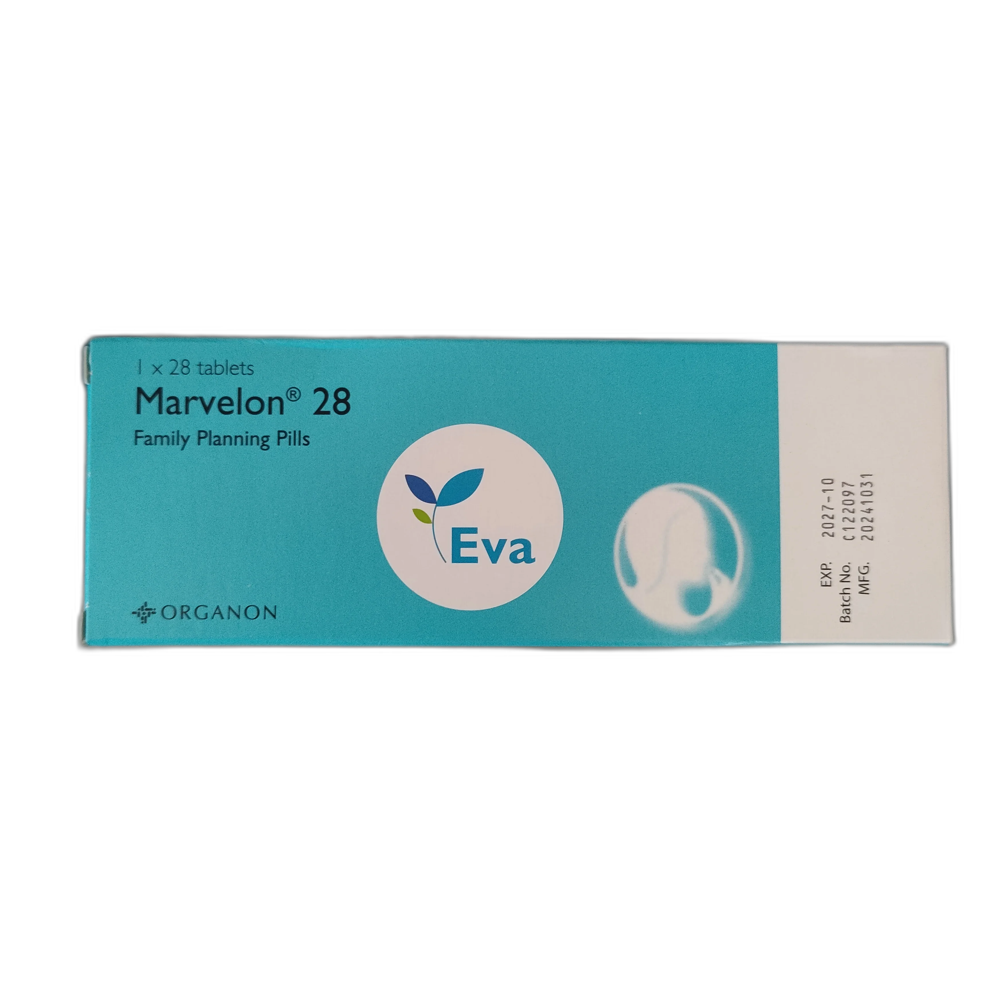 Marvelon 28 — available at pharmacies in Cambodia on PharmKulen