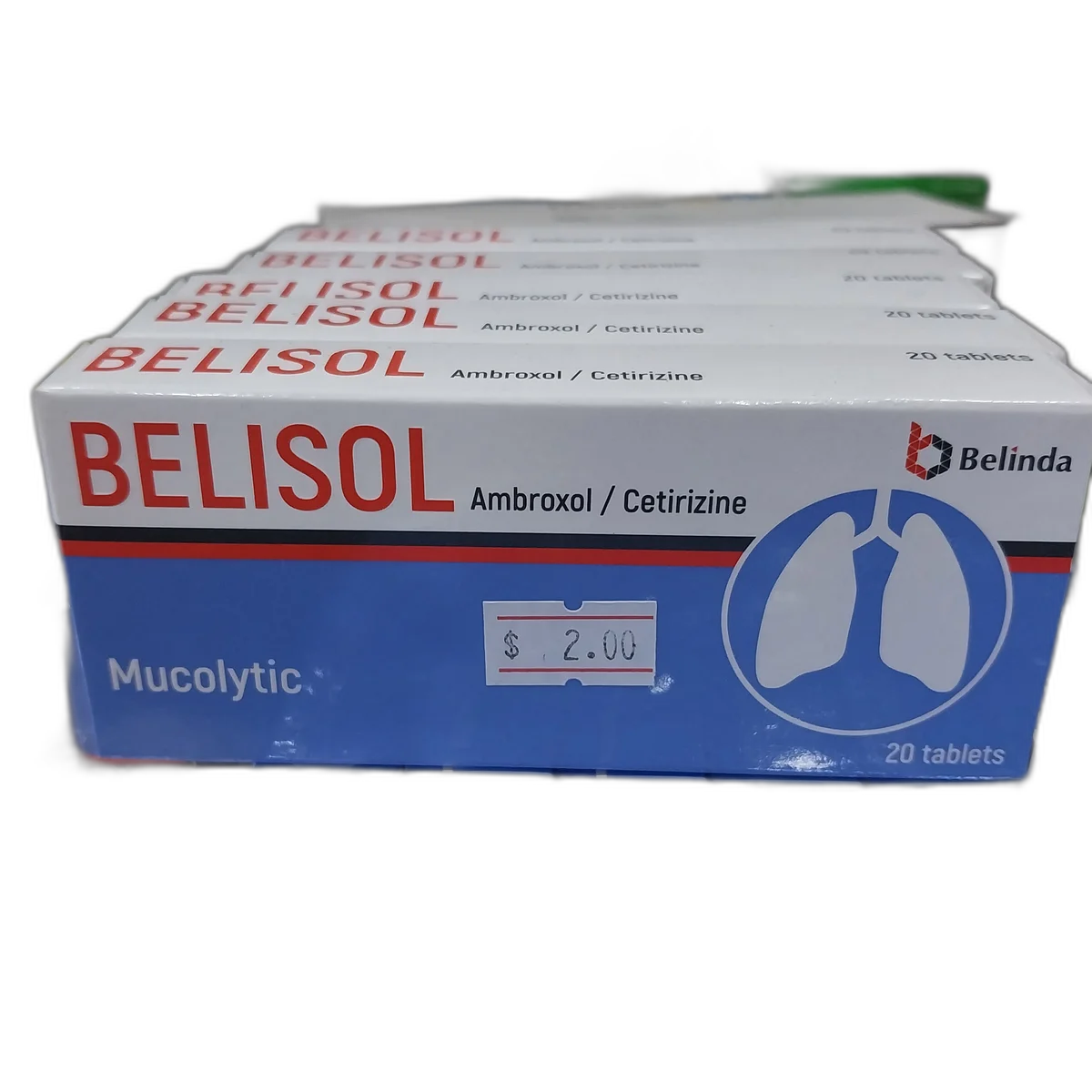 Belisol — available at pharmacies in Cambodia on PharmKulen